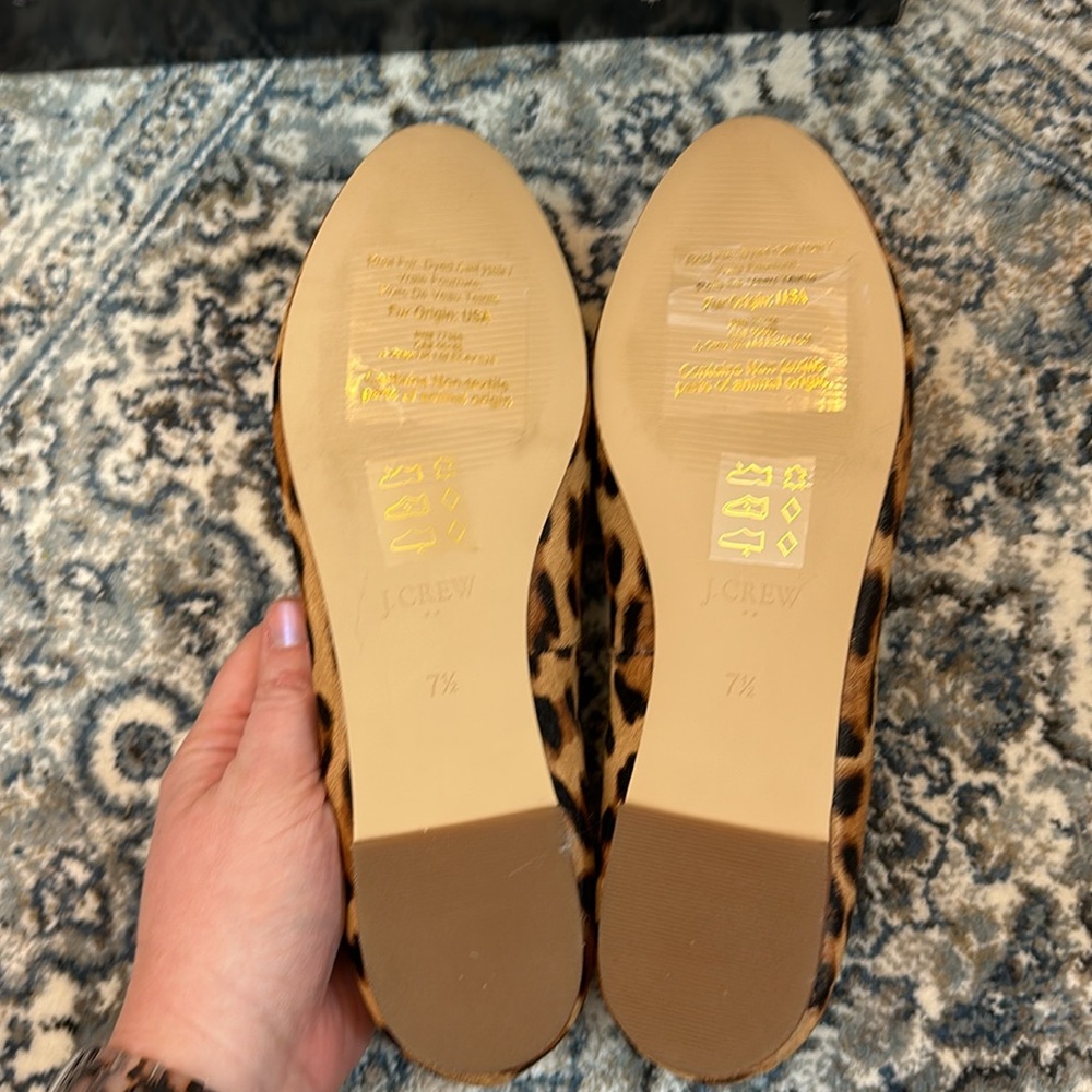 JCrew Factory Leopard calf hair smoking loafers, new in box! - Picture 2 of 4